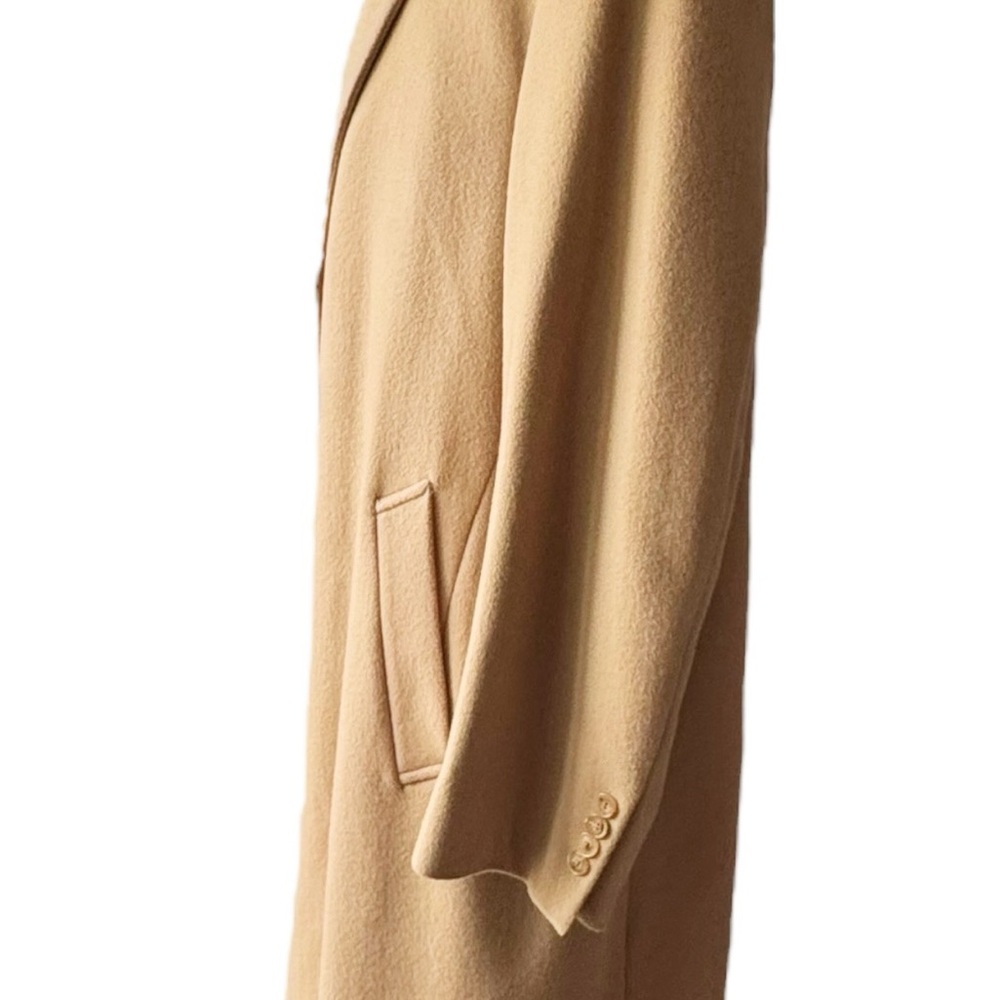 Loro Piana for Nordstrom Storm System Wool Overcoat Camel Tan 42R Made Italy - Picture 4 of 16